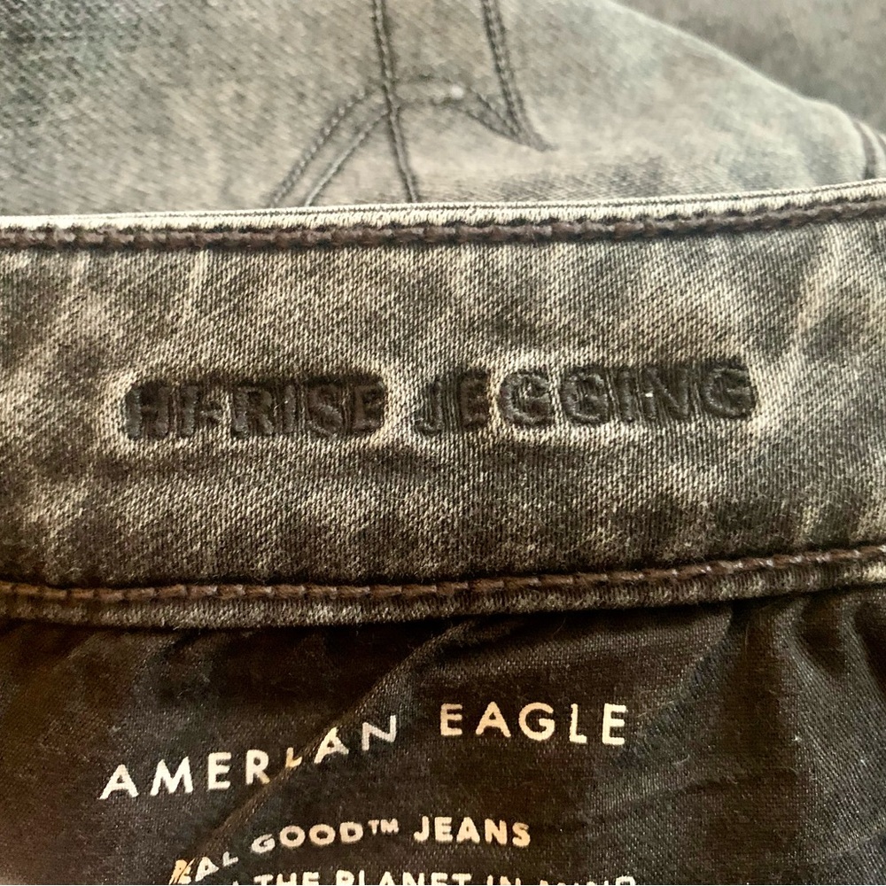 American Eagle Outfitters Women's Gray/Black Jeggings - Picture 4 of 5